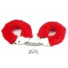 Kajdanki z futerkiem Fetish Pleasure Fluffy Handcuffs Red
